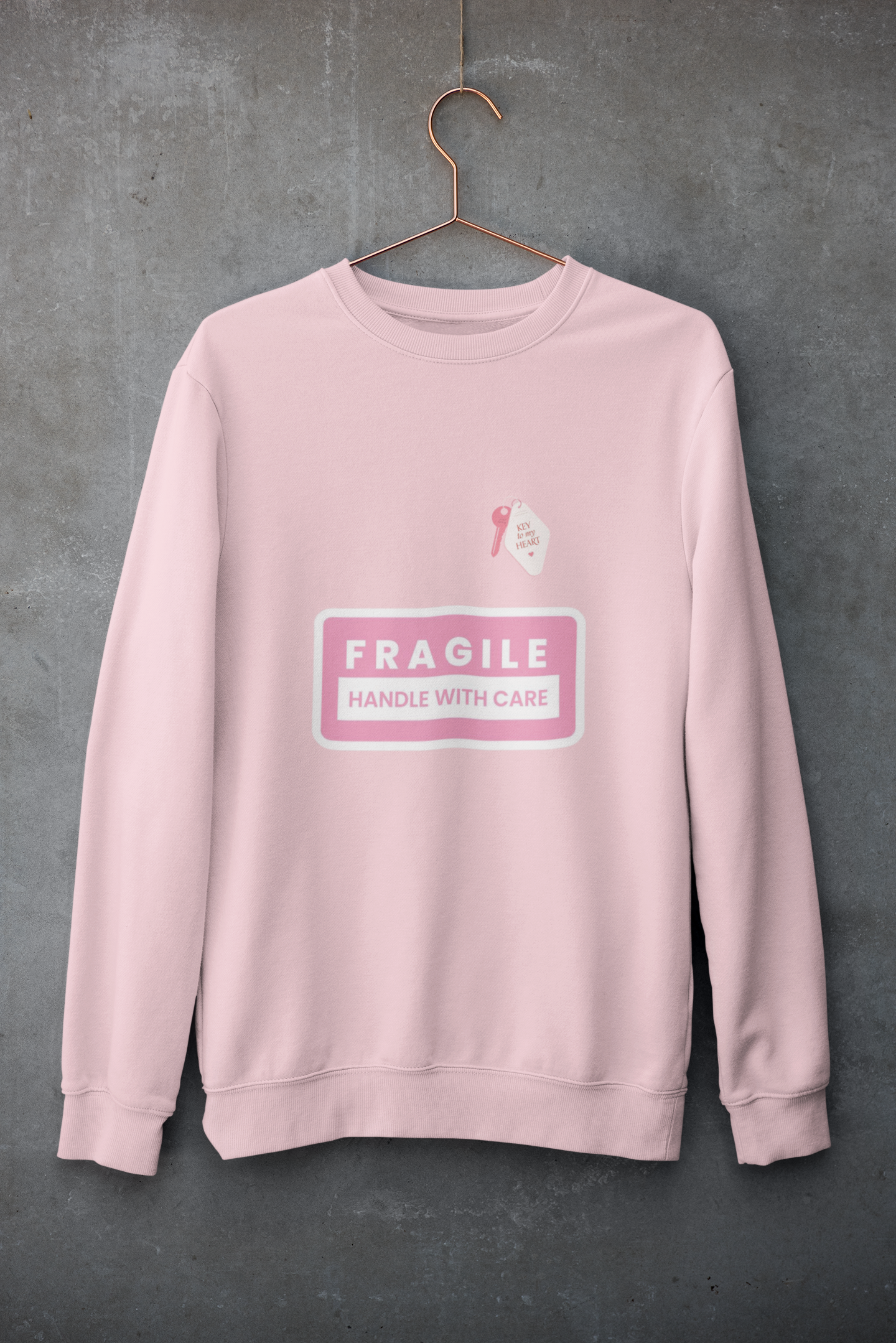Fragile Heart: Handle with Care Valentine’s Unisex Sweatshirt!