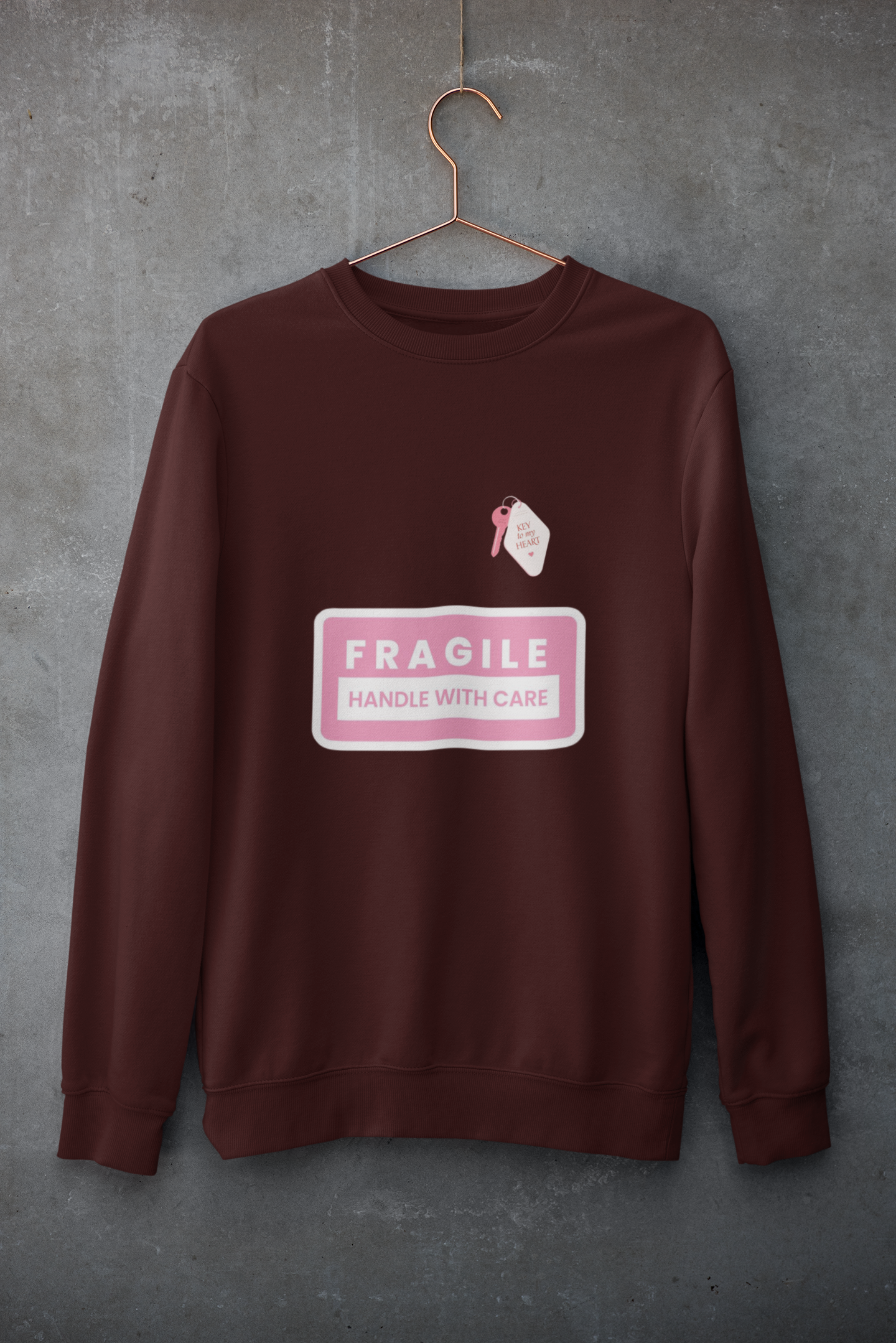 Fragile Heart: Handle with Care Valentine’s Unisex Sweatshirt!