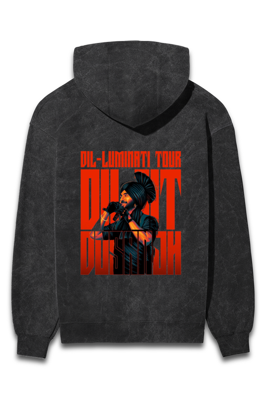 Diljit Vibe: Acid Wash Unisex Hoodie - Perfect for Fans