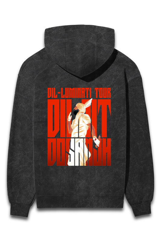 Diljit Vibe: Acid Wash Unisex Hoodie - Perfect for Fans