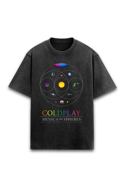 Coldplay's "Shirt Full of Stars" – Unisex Acid Wash Oversized Tee