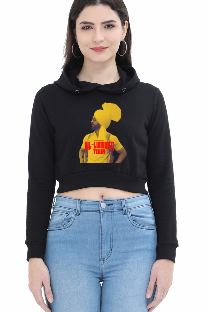 Diljit Collection Women’s Crop Hoodie: Stay Cozy, Stay Diljit!