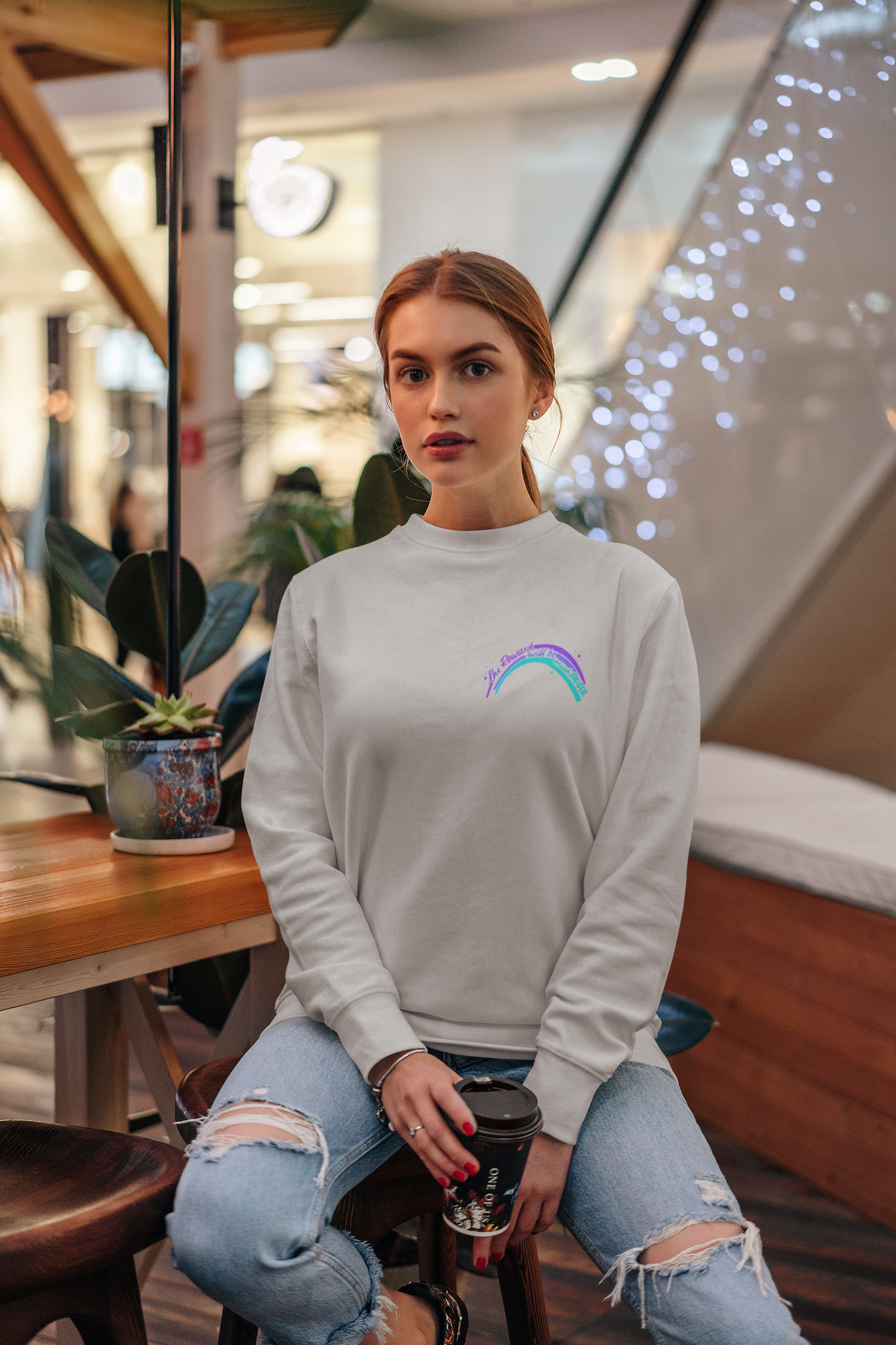 The Reward Will Be Much Bigger: For Women Who Dream Big and Hustle Hard – The Perfect Sweatshirt!