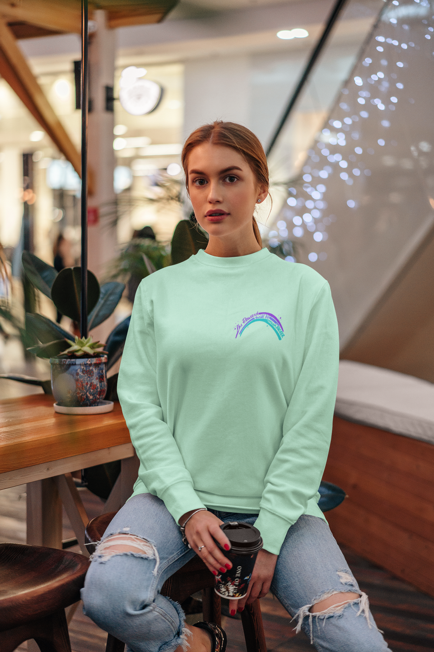 The Reward Will Be Much Bigger: For Women Who Dream Big and Hustle Hard – The Perfect Sweatshirt!