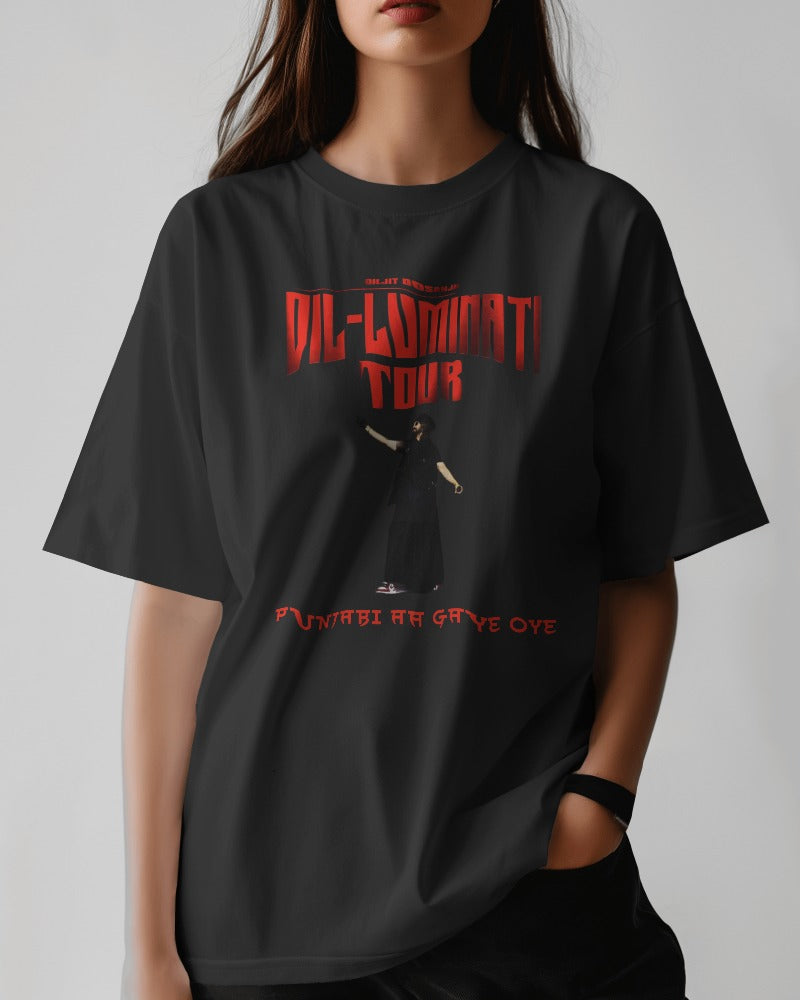 Dil-Luminati Unisex Oversized Tee: For the True Diljit Fans!