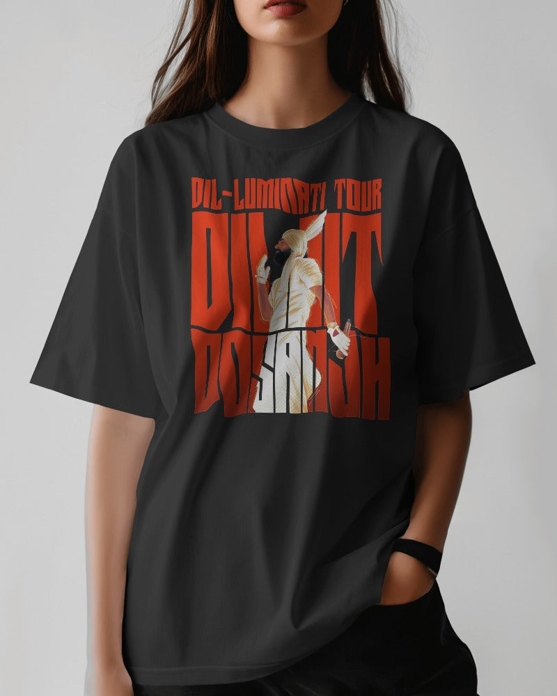 Dil-luminati Vibes: Oversized Tee for All Diljit Fans!