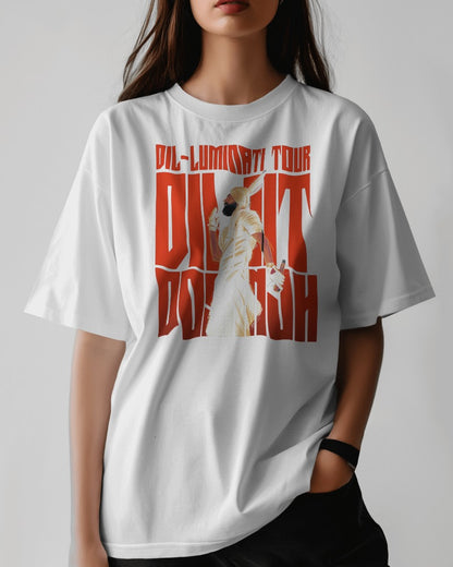 Dil-luminati Vibes: Oversized Tee for All Diljit Fans!