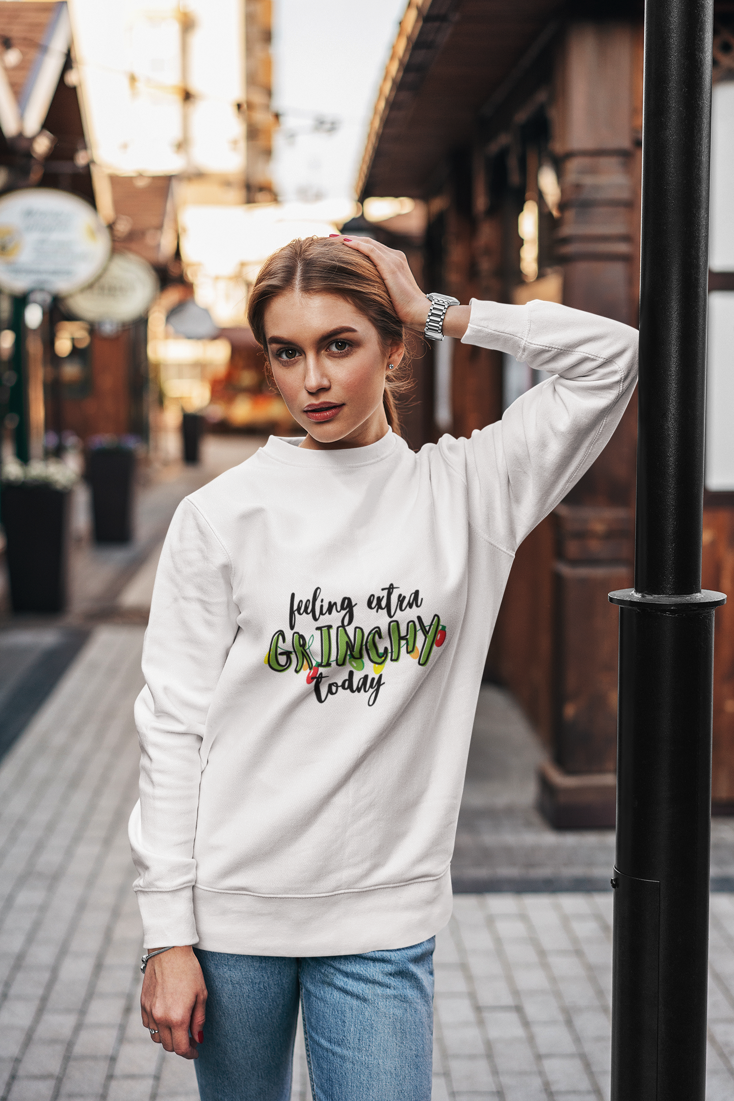 Feeling Extra Grinchy Today - Cozy Sweatshirt for Your Sassy Mood!