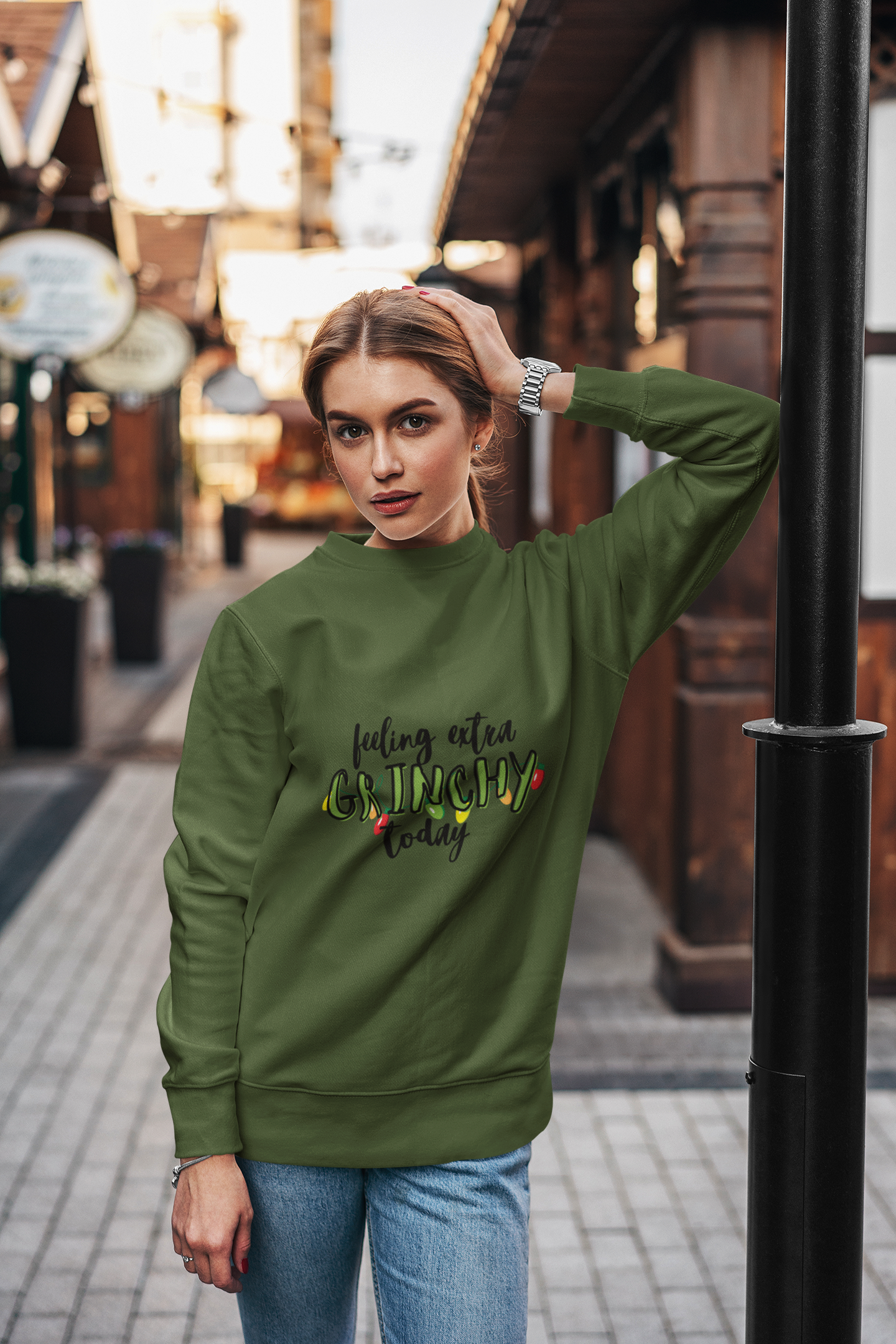 Feeling Extra Grinchy Today - Cozy Sweatshirt for Your Sassy Mood!